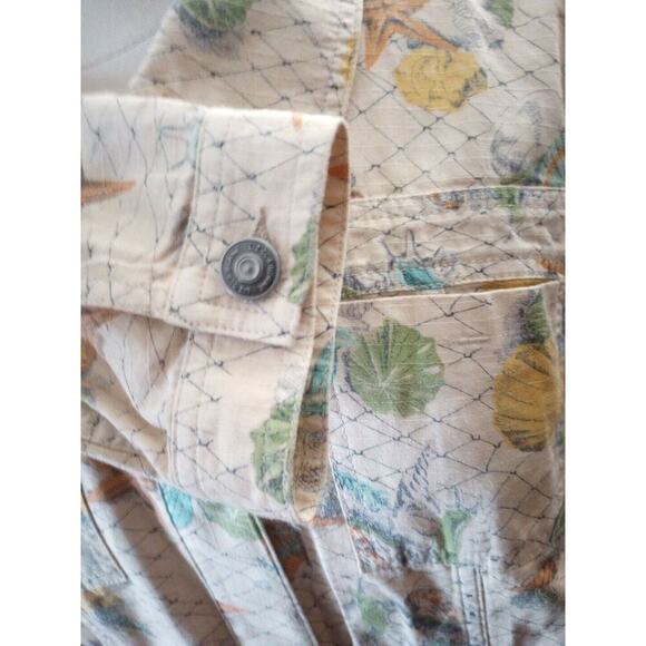 Liz Claiborne Jacket Sz L Beige Seashell Shacket NWT American Getaway C-1 - Picture 4 of 10